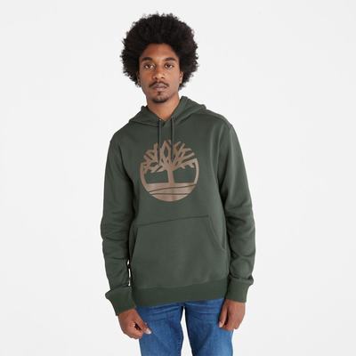 Pánské Mikiny S Kapucí Timberland Tree-Logo Tmavě Olivy Zelené Hnědé | TI63057-496