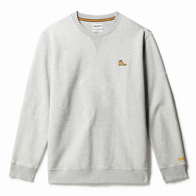 Pánské Mikiny Timberland Boot-Logo Crewneck Šedé | TI74056-024