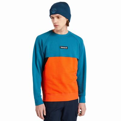 Pánské Mikiny Timberland Cut-and-sew Tyrkysové | TI14507-601