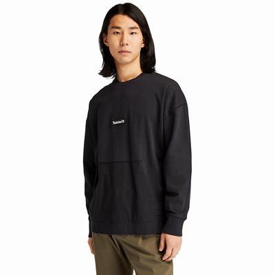 Pánské Mikiny Timberland Garment-Dyed Graphic Černé | TI79431-145