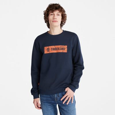 Pánské Mikiny Timberland Oyster River Logo Tmavě Blankyt | TI42079-083