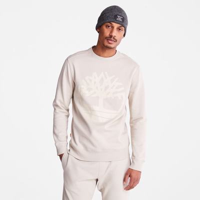 Pánské Mikiny Timberland Tree Logo Crewneck Taupe | TI49508-534