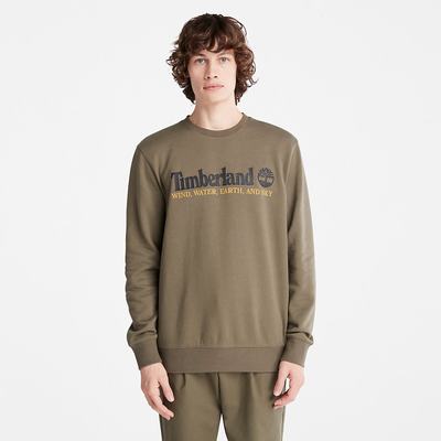 Pánské Mikiny Timberland Vítr, Vody, Earth and Sky Crewneck Tmavě Zelene | TI96534-561