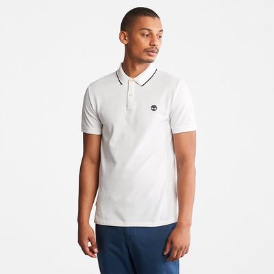 Pánské Polo Triko Timberland Millers River Print-Collar Bílé | TI17809-798