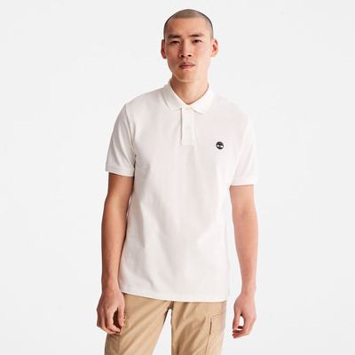 Pánské Polo Triko Timberland Millers River Pique Bílé | TI42586-362