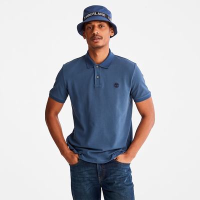 Pánské Polo Triko Timberland Millers River Pique Tmavě Blankyt | TI80123-512