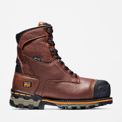 Pánské Pracovní Boty Timberland Boondock 8" Composite Špicí Waterproof Hnědé | TI06312-348