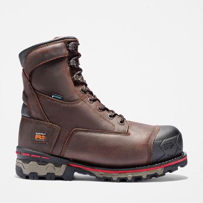 Pánské Pracovní Boty Timberland Boondock 8" Composite Špicí Waterproof Hnědé | TI34562-467