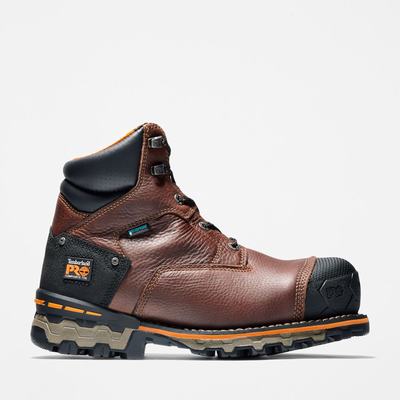 Pánské Pracovní Boty Timberland Boondock 6" Composite Špicí Waterproof Hnědé | TI36908-513