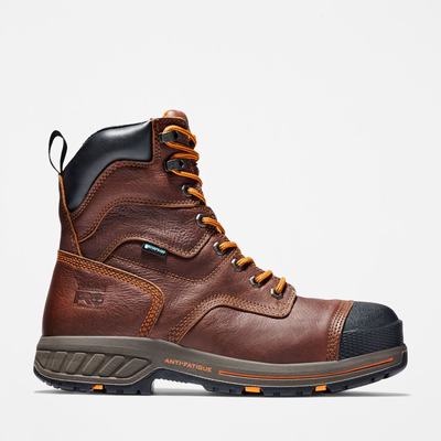 Pánské Pracovní Boty Timberland PRO® Helix HD 8" Composite Špicí Waterproof Hnědé | TI92860-246