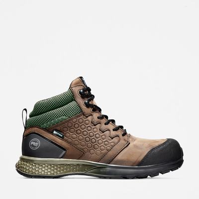 Pánské Pracovní Boty Timberland Reaxion Composite Špicí Waterproof Pracovní Sneaker Hnědé Zelene | TI89412-879