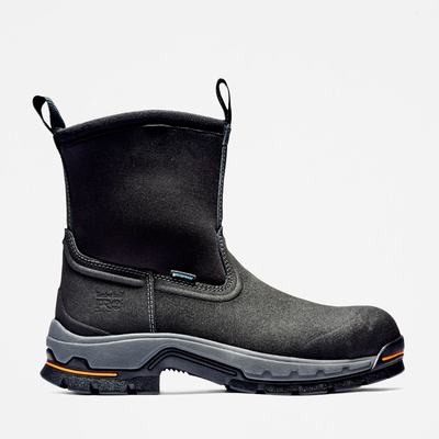 Pánské Pracovní Boty Timberland Stockdale Pull On Alloy Špicí Waterproof Černé | TI08496-125