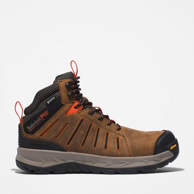 Pánské Pracovní Boty Timberland Trailwind Waterproof Comp-Špicí Hnědé Červené | TI86193-491