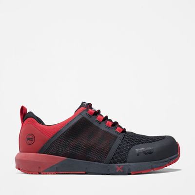 Pánské Pracovní Obuv Timberland Radius Composite Špicí Pracovní Sneaker Černé Červené | TI25938-423