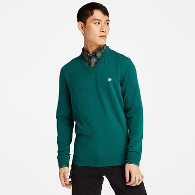 Pánské Svetry Timberland Cohas Brook V-Neck Zelene | TI08213-170