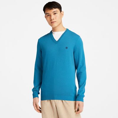 Pánské Svetry Timberland Cohas Brook V-Neck Blankyt | TI73950-524