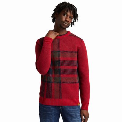 Pánské Svetry Timberland EK+ Intarsia Crewneck Červené | TI56819-709