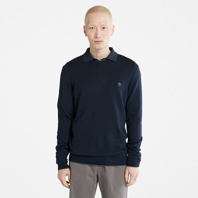 Pánské Svetry Timberland Nissitissit River Merino Vlna Tmavě Blankyt | TI56498-860