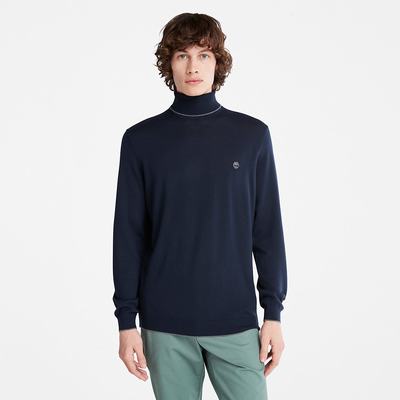Pánské Svetry Timberland Nissitissit River Merino Tmavě Blankyt | TI60914-850