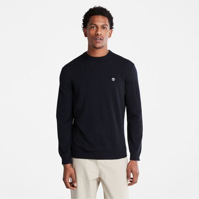 Pánské Svetry Timberland Phillips Brook Vlna-Blend Crewneck Tmavě Blankyt | TI25809-204