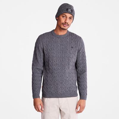 Pánské Svetry Timberland Phillips Brook Cable-knit Tmavě Šedé | TI56173-149