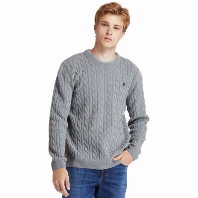 Pánské Svetry Timberland Phillips Brook Cable-knit Šedé | TI85463-843