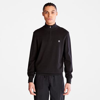 Pánské Svetry Timberland Williams River Zip-neck Černé | TI09427-056