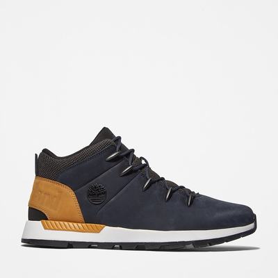 Pánské Trekové Boty Timberland Sprint Trekker Mid Tmavě Blankyt | TI49275-367