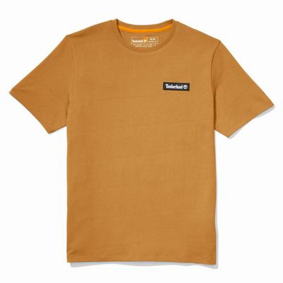 Pánské Tričko Timberland All Gender Heavyweight Badge T-Shirt Žluté | TI61920-430