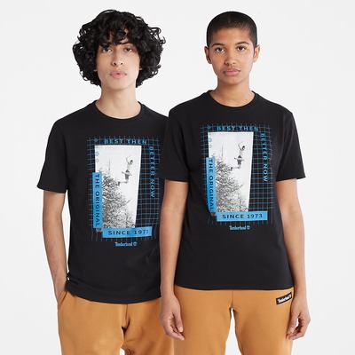 Pánské Tričko Timberland All Gender Heavyweight Front-Graphic T-Shirt Černé | TI62135-175