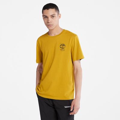 Pánské Tričko Timberland Back-Graphic T-Shirt Hořčice | TI61047-321