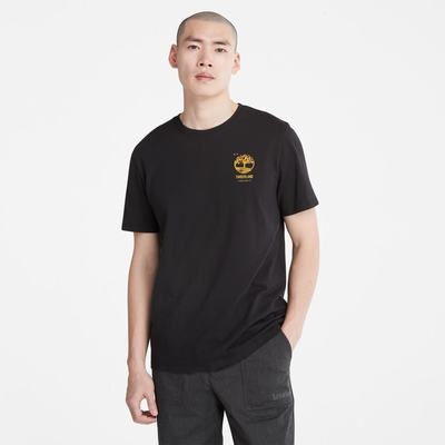 Pánské Tričko Timberland Back-Graphic T-Shirt Černé | TI68129-728