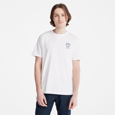 Pánské Tričko Timberland Back-Graphic T-Shirt Bílé | TI80726-248