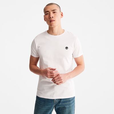 Pánské Tričko Timberland Bavlněné Logo T-Shirt Bílé | TI70358-075