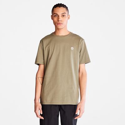 Pánské Tričko Timberland Bavlněné Logo T-Shirt Zelene | TI72140-749