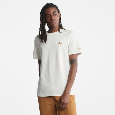 Pánské Tričko Timberland Boot-Logo T-Shirt Bílé | TI28703-804