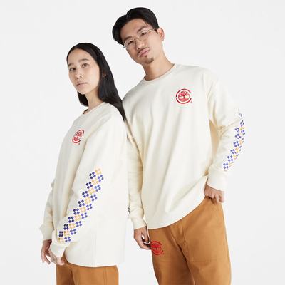 Pánské Tričko Timberland CLOT x Timberland® Long-sleeved T-Shirt Béžový | TI63804-401