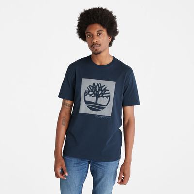 Pánské Tričko Timberland Dotted Tree-logo T-Shirt Tmavě Blankyt | TI29087-603