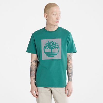 Pánské Tričko Timberland Dotted Tree-logo T-Shirt Zelene | TI38509-613