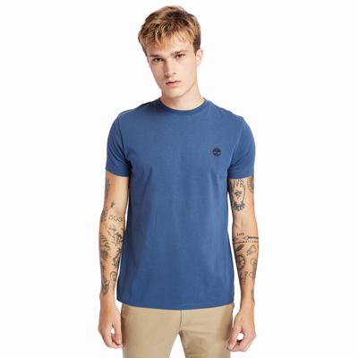Pánské Tričko Timberland Dunstan River Crew Tee Tmavě Blankyt | TI07183-604