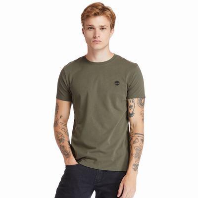 Pánské Tričko Timberland Dunstan River Crew Tee Tmavě Zelene | TI52063-734