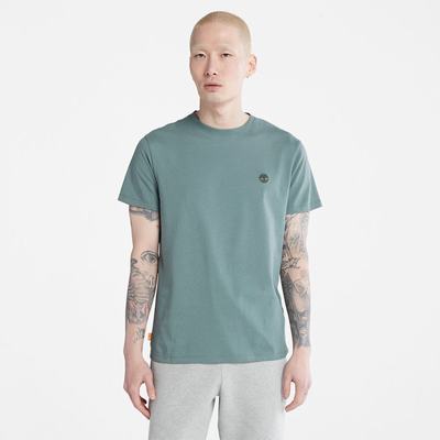 Pánské Tričko Timberland Dunstan River Crewneck T-Shirt Zelene | TI57648-539