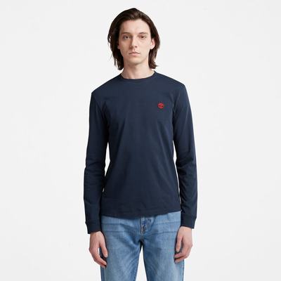 Pánské Tričko Timberland Dunstan River LS T-Shirt Tmavě Blankyt | TI01238-794