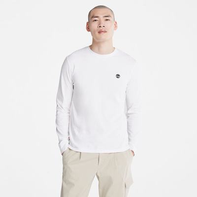 Pánské Tričko Timberland Dunstan River LS T-Shirt Bílé | TI06831-316