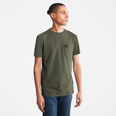 Pánské Tričko Timberland Dunstan River Pocket T-Shirt Zelene | TI28673-087