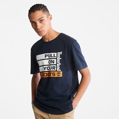Pánské Tričko Timberland Earth Day EK+ T-Shirt Tmavě Blankyt | TI18295-198