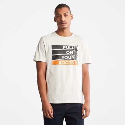 Pánské Tričko Timberland Earth Day EK+ T-Shirt Bílé | TI69084-968