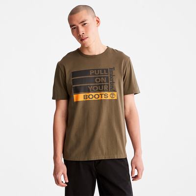 Pánské Tričko Timberland Earth Day EK+ T-Shirt Tmavě Zelene | TI73014-709