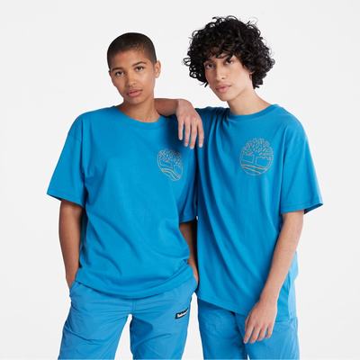 Pánské Tričko Timberland Graphic-Logo T-Shirt Světle Blankyt | TI64231-417