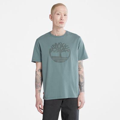 Pánské Tričko Timberland Kennebec River Tree-logo T-Shirt Zelene | TI30178-074